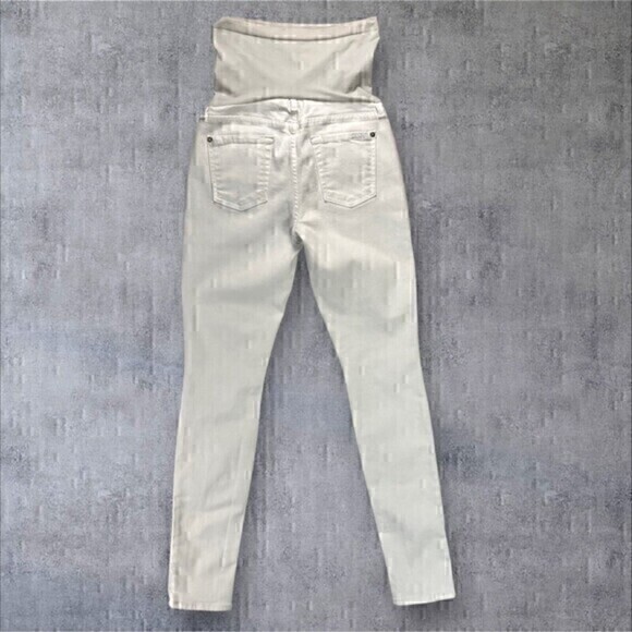 7 For All Mankind Maternity Jeans Womens 26 Skinny Ankle White stretch Pants - Picture 9 of 13